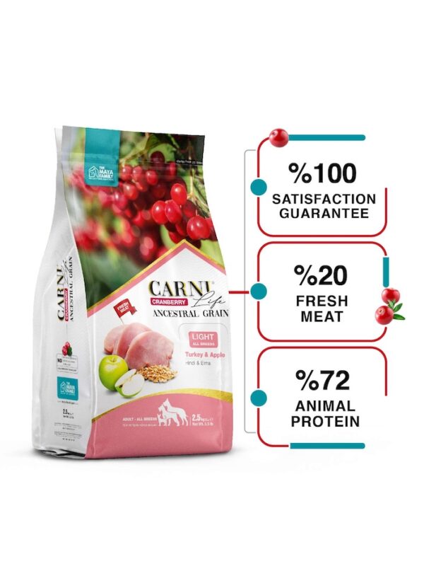 FurRwe - Hyper Premium, CRANBERRY, Turkey and Apple, "LOW FAT" Food for All Breeds of Adult Dogs
